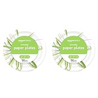 Amazon Basics Everyday Paper Plates, 10 Inch, Disposable, 150 Count (Pack of 2)