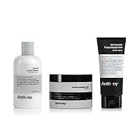 Anthony Acne Control Set, Glycolic Facial Cleanser for Men, Witch Hazel Pads Pore Cleaner Purifying Astringent Toner Pads and All-Purpose Facial Moisturizer - Hydrating Lotion for Dry Skin