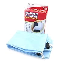 Shower Sleeve, Keeps Injuries Dry, One Size Fits All, Reusable, Waterproof, Blue
