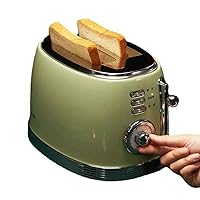 Circle Kitchen Retro Toast Machine All Aluminum Alloy Body Cold Light LED Shadowless Lamp Bread Toaster