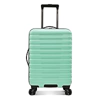 Boren Polycarbonate Hardside Rugged Travel Suitcase Luggage with 8 Spinner Wheels, Aluminum Handle, Mint, Carry-on 22-Inch, USB Port