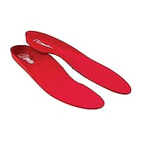 Custom Full Length Insoles, Red, Small, Heel Grid Reduces Slippage, Firm Density, Biomechanical Control, Fast & Effective Pain Relief, Treats Pronation, Built-In Rearfoot Varus Angle