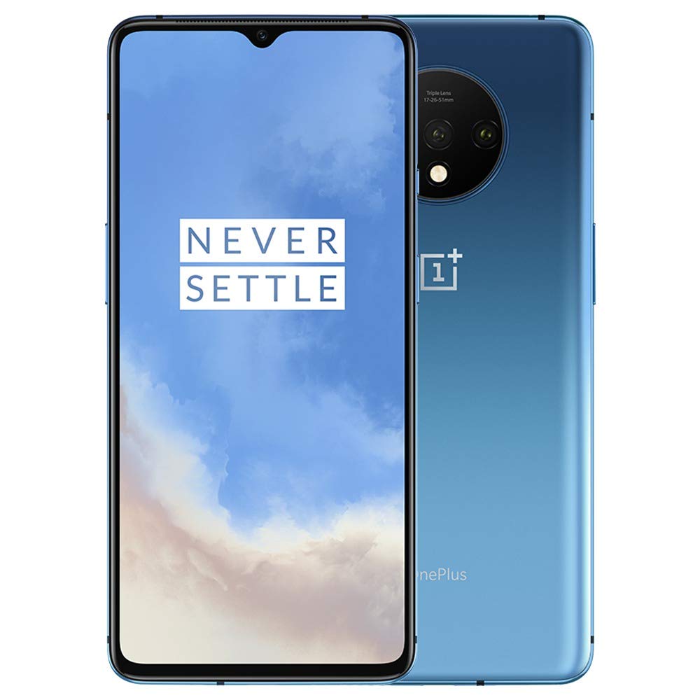OnePlus 7T HD1907, 8GB RAM + 128GB Memory, GSM 4G LTE Factory Unlocked for AT&T T-Mobile, Single Sim, US Model (Glacier Blue)
