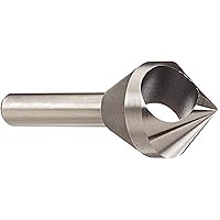 KEO 53521 Cobalt Steel Single-End Countersink, Uncoated (Bright) Finish, 90 Degree Point Angle, Round Shank, 1/4