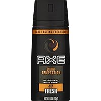 AXE Dark Temptation Body Spray Deodorant for Men, 4 Oz, Pack of 6