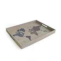 Accents by Jay Modern World Burlap Tray