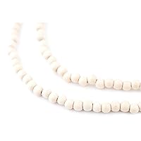 TheBeadChest 5mm Natural Round Wood Beads, Wooden Beads Loose Wood Spacer Beads for DIY Jewelry Making, 4 Sizes (8mm, 10mm, 12mm, 20mm) - Cream