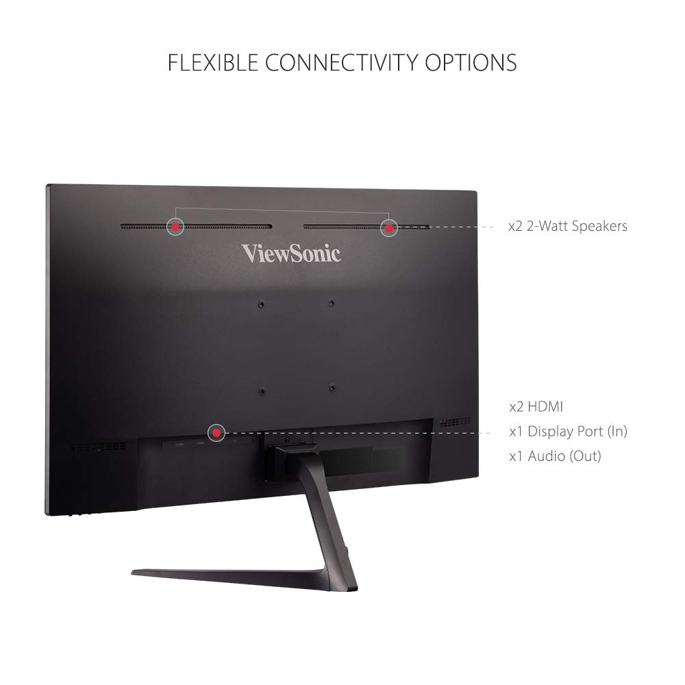 ViewSonic OMNI VX2718-P-MHD 27 Inch 1080p 1ms 165Hz Gaming Monitor with Adaptive Sync, Eye Care, HDMI and DisplayPort, Black