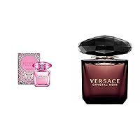 Versace Bright Crystal Absolu Eau de Perfume Spray, 3.0 Ounce & Crystal Noir for Women - 3 Fl Oz EDT Spray