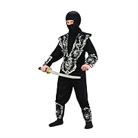 Ninja Warrior Child Costume Silver - Large