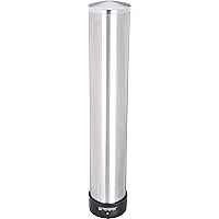 San Jamar Pull-Type Cup Dispenser 12-24 Oz. Cups for Restaurants, Home, and Office, Plastic, 23.5 Inches, Silver