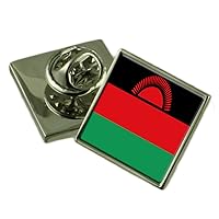 Malawi Flag Lapel Pin Badge Solid Silver 925