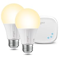 Smart,2700K Soft White Alexa Light Bulbs, A19 E26 Dimmable Bulbs 800LM, 9 (60W Equivalent), 1 Sengled Smart Hub +2 bulbs Kit (Pack of 1)