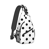 Polka Dot Print Trendy Casual Daypack Versatile Crossbody Backpack Shoulder Bag Fashionable Chest Bag