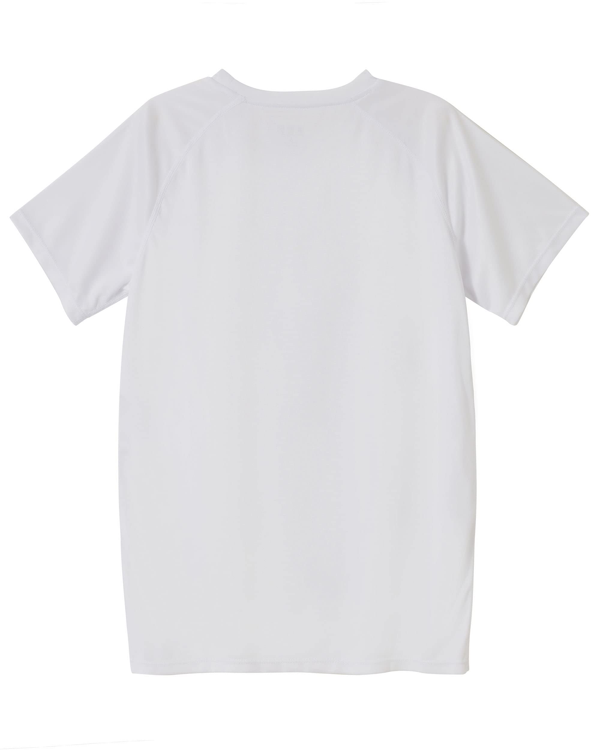 Willit Boy's Rash Guard Swim Shirts Short Sleeve UPF 50+ Sun Protection Shirt Youth SPF Fishing Quick Dry Shirt