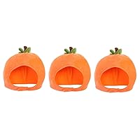3pcs Persimmon Headgear Hat Christmas Costume Hat Vegetable Headband Headdress New Year Headgear Xmas Party Favors Food Outfit Costumes for Adults Plush Novelty Hat Cosplay Apparel