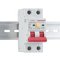 2P 230V RCBO MCB 30mA Residual Current Circuit Breaker with Over Current and Leakage Protection 6-63A YCB6HLN-63 Plus (Color : YCB6HLN-63-2p, Size : 40A)
