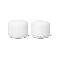 Nest WiFi Router with 1 Point - Mesh for Wireless Internet Wi-Fi Extender Smart Speaker Works and Google Home Systems Snow