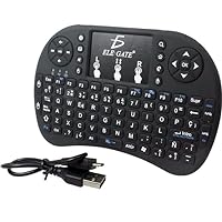 3 color backlit i8 Mini Wireless Keyboard 2.4ghz English Russian 3 colour Air Mouse with ToucFor HPad Remote Control Android TV Box - (Color: Black)