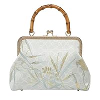 Chic Chinese Style Bamboo Handbag Exquisite Embroidery Bag Stylish Shell Handbag
