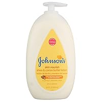 Johnsons Baby Lotion Shea & Cocoa Butter 16.9 Ounce Pump (500ml) (6 Pack)