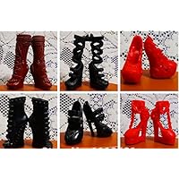 10Pairs Free Shipping Fashion Shoes For Monster Dolls Beautiful High Heels Monster Doll Sandals Boots Mixed-Style Shoes