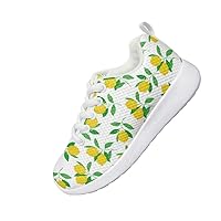 Children's Sports Shoes Boys and Girls Fashion Lemon Design Shoes Shock Absorption Wear Resistant Soft Comfortable Jogging Walking Shoes Indoor and Outdoor Sports
