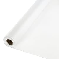 Pack of 6 White Disposable Plastic Banquet Party Table Cloth Rolls 100'