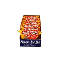 Wildlife Sciences Suet Balls 24 Pack, 6 Individually Wrapped Packs of 4 Bird Suet Balls (Hot Pepper Blend)
