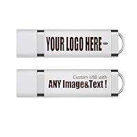 100PCS 4GB Custom USB Flash Drive Personalized Thumb Drive Logo Printed USB,100 Pack