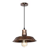 Vintage Pendant Lighting Industrial Loft Lamp Hanging Designer High-end E27 Ceiling Lamp Suitable for Dining Room Loft Hallways Living Room Decorative Flush Mount Light (Color : Rust)