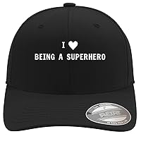 I Heart Love Being A Superhero - Soft Flexfit Baseball Hat Cap