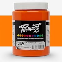 Permaset Aqua Fabric Supercover Screenprinting Inks - Orange R - 300 mL