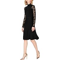 Womens Lace Sleeve Sweater Dress