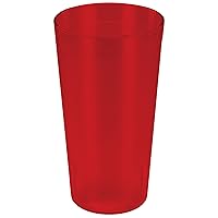 Winco Pebbled Tumblers, 16-Ounce, Red ( Pack of 12 )