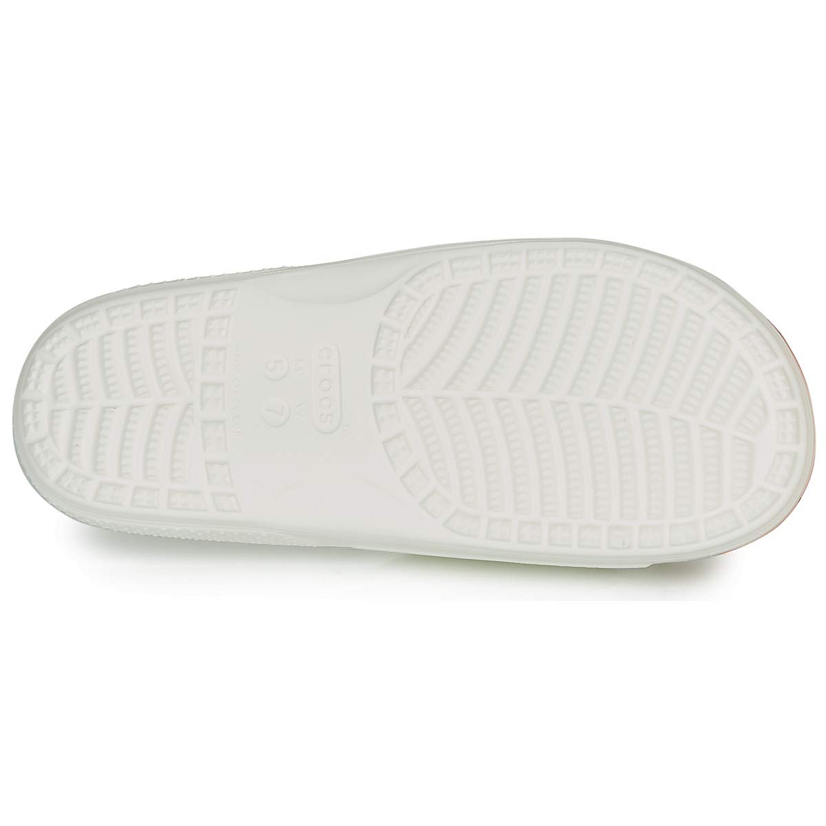 Crocs Unisex Classic Slide Sandals, White, 12 Men/14 Women