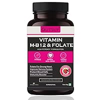 Vitamin B12 Supplement with Methylcobalamin, Folate & Vitamin B6 - Boost Energy Level | Good for Digestion and Nerve Health | Glowing Skin for Men & Women - 60 Chewable Tablets