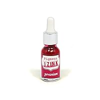 Aladine - Izink Pigment - Covering Ink All Support - DIY and Creative Leisure - Watercolorable - Water Washable - Made in France - Pipette Bottle 15 ml - Geranium Color