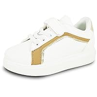 Kid Comfort Platform Fashion Sneaker Loafer Slip-on Shoe for Girl and Boy MGKID with Removable Insole Gold Silver