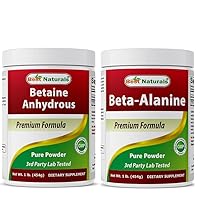 Betaine Anhydrous (TMG) Powder 1 Lb & Beta Alanine Pure Powder 1 Lb