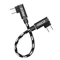 AGOZ 6inch Right Angle USB C to USB C Cable Fast Charger Cord for Samsung Galaxy S24 S23 S22 S21 Ultra, A14 A15 A53 A54, Note 20, Z Fold 5, iPhone 15, iPad Pro 2022,iPad Air 5th 4th, Google Pixel 8 7