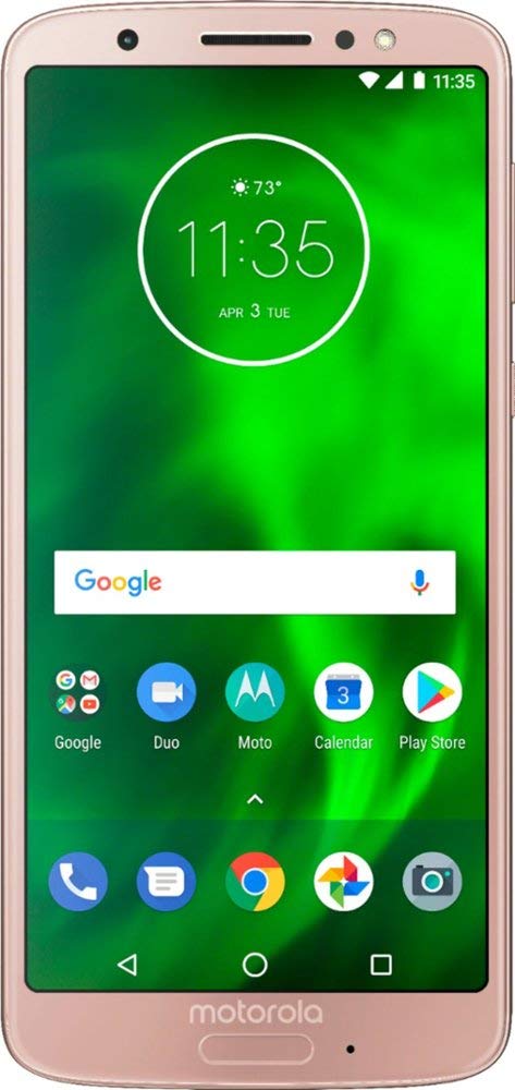 Motorola - Moto G6 Smartphone, 32GB Memory, Unlocked w/o SIM Card - Oyster Blush (Renewed)