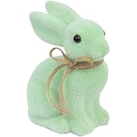 Sage Green Grass Easter Bunny Table Decorations Centrepiece Rabbit Figure-for Kids Birthday, Mad Hatter Tea Party, Alice in Wonderland Theme, 15cm