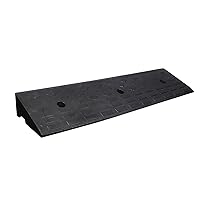 Trolleys,Ramps Ramp Rubber Threshold Ramps for Steps, Portable Traffic Driveway Ramp for Garage Door Lawn Mower Trolleys Disability Chair, Black/39.4X9.8X3.9 in