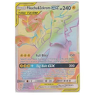  Pokemon Team Up Pikachu & Zekrom GX - 184/181 - Secret