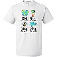 inktastic Earth Day Plant a Tree Save The Bees Save The Seas Love Your T-Shirt
