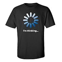 Men's I'm Thinking Funny Buffering Processing Short Sleeve Graphic T-Shirt