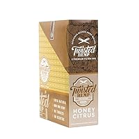 Twisted Hemp Designer Blends Natural Premium Hemp Wraps 2 Count Per Sleeve Pack of 15 |30 Wraps Total (Honey Citrus)