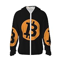 Bitcoin Logo Sun Protection Hoodies Womens Upf 50+ T Shirt Unisex With Pocket T Shirt