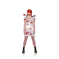 Seeing Red Evil Fast Food Girl Includes Dress, Apron, Gloves, Wig